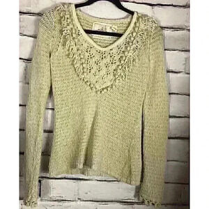 Angel of The North Womens Size XS Beige Long Sleeve Sweater